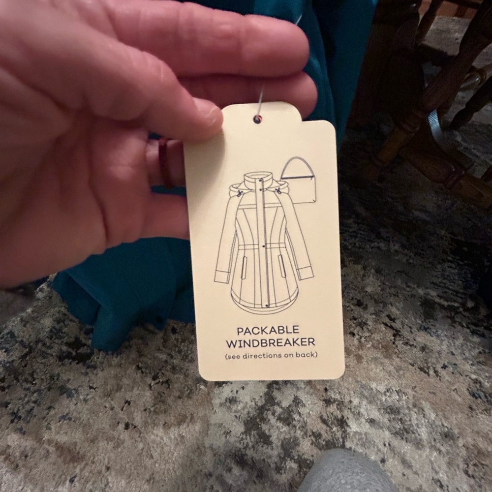 St. John's Bay Women's Teal Rain Jacket - Picture 8 of 10